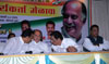 MP.& EX.MINISTER GURUDAS KAMAT,MIN.SURESH SHETTY,MLA. & DIST.PRESIDENT BALDEV KHOSA & MLA. BHAI JAGTAP IN KARYKATA MELAVA AT JOGESHWARI.