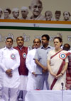 O 9, Meeting AICC members was organised at Talkatora Stadium in New Delhi.