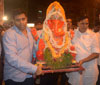Congress Party Leader Kripashankar Singh for Ganesh Visarjan at Juhu Chowpatty.