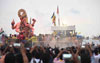 Ganesh Visarjan (Immersion) at Girgaon Chowpatty. Ganesh Visarjan (Immersion) at Girgaon Chowpatty.