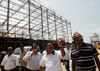 MUMBAI MAYOR SUNIL PRABHU AT GIRGAON CHOWPATY BEFORE COMMENCEMENT OF GANESH FESTIVAL IN MUMBAI.