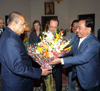 French President Hollande meets Maharashtra Governor K.SANKARNARAYANAN at Raj Bhavan