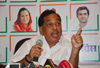 Congress Party Senior Leader & Former Chief Minister Narayanrao Rane Press Conference at Gandhi Bhavan.