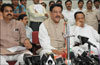 CHIEF MINISTER PRITHVIRAJ CHAVAN & DY CHIEF MINISTER AJIT DADA PAWAR PRESS CONFERENCE AT NAGPUR.
