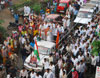 CHIEF MINISTER PRITHVIRAJ CHAVAN MPCC PRESIDENT MANIKRAO THAKRE & MINISTER NARAYANRAO RANE AT KANKAVLI.