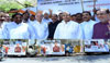 Member of Parliament & AICC General Secretary & CWC Member Gurudas Kamat launched 6 Campaign Raths today at Y.B. Chavan Centre at the hands of Shri Mohan Prakash, General Secretary AICC, Shri Manikrao Thakare President MPCC & Prof Janardhan Chandurkar.