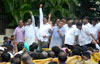All Party Protest at GVK Andheri Airport.
