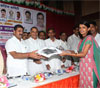 STATE MINISTER SACHINBHAU AHIR & MLA KRIPASHANKAR SINGH AT LALIT KALA BHAVAN IN WORLI TO FELICITATE SUCCESSFUL STUDENTS.