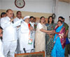 NCP.PRADESH PRESIDENT MADHUKARRAO PICHAD & MP.SUPRIYA SULE AT RASHTAVADI BHAVAN NARIMAN POINT.