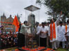SHIVSENA PRESIDENT UDHAV THAKARE & SENA YUVA LEADER ADITYA THAKARE AT C.S.T IN SHIVSENA RALLY.