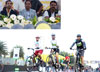 Minister Narayanrao Rane,Mumbai Mayor Sunil Prabhu & Yuva Leader Nitesh Rane during Cycling Event at MMRDA BKC.